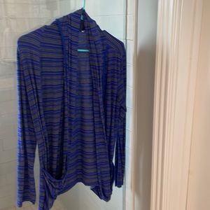 41 Hawthorn striped jersey open cardigan